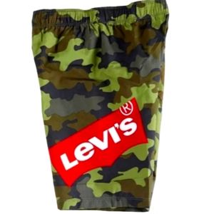 NWT Boy's Levi's Camouflage Logo Swim Trunks
